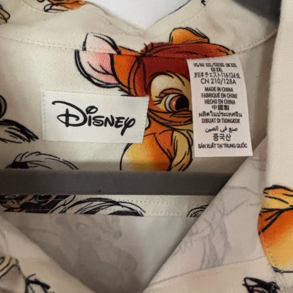 NWT Disney XXL Bambi and Friends Flannel Shirt for Adults - Picture 3 of 4